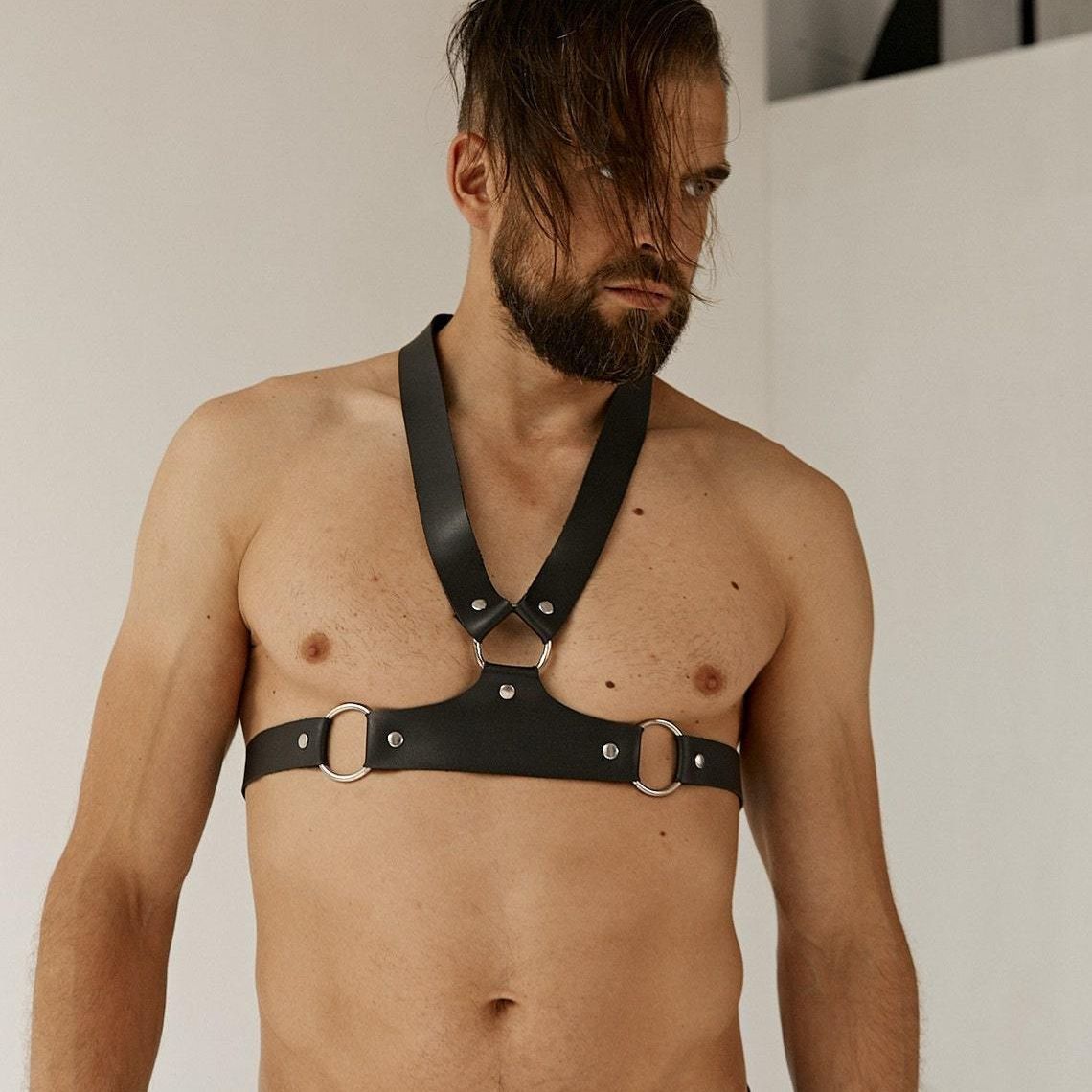 Fashion Men's Suspender Decorative Belt Pu Leather Adjustable British Casual Strap