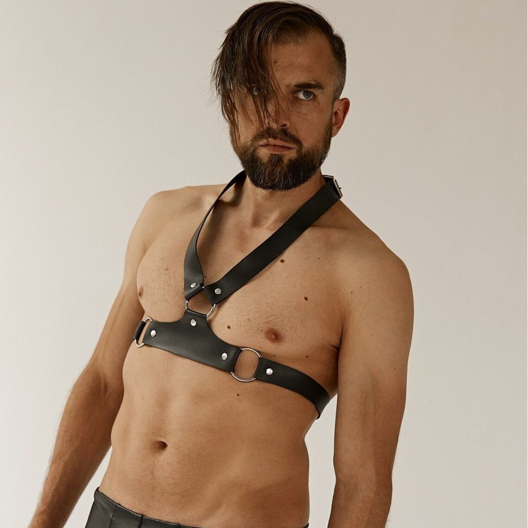 Fashion Men's Suspender Decorative Belt Pu Leather Adjustable British Casual Strap